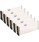6pcs Drawer Dividers Adjustable Utensils Organizer in Home Kitchen for Clothes in Bedroom Bathroo...