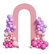 Peomeise 7.2FT Spandex Open Arch Backdrop Cover，U-Shaped 2-Sided Backdrop Cover，Round Top Chiara ...