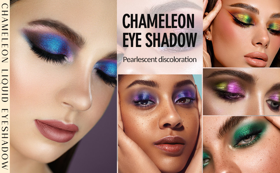 MAKI YIKA Glitter Liquid Eyeshadow, 5 Colors Chameleon