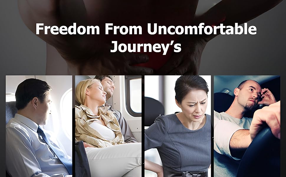 Hand Inflatable Travel Air Pillow Odour free, Soft, Washable, Compact for Flight, Train, Car &amp; bus