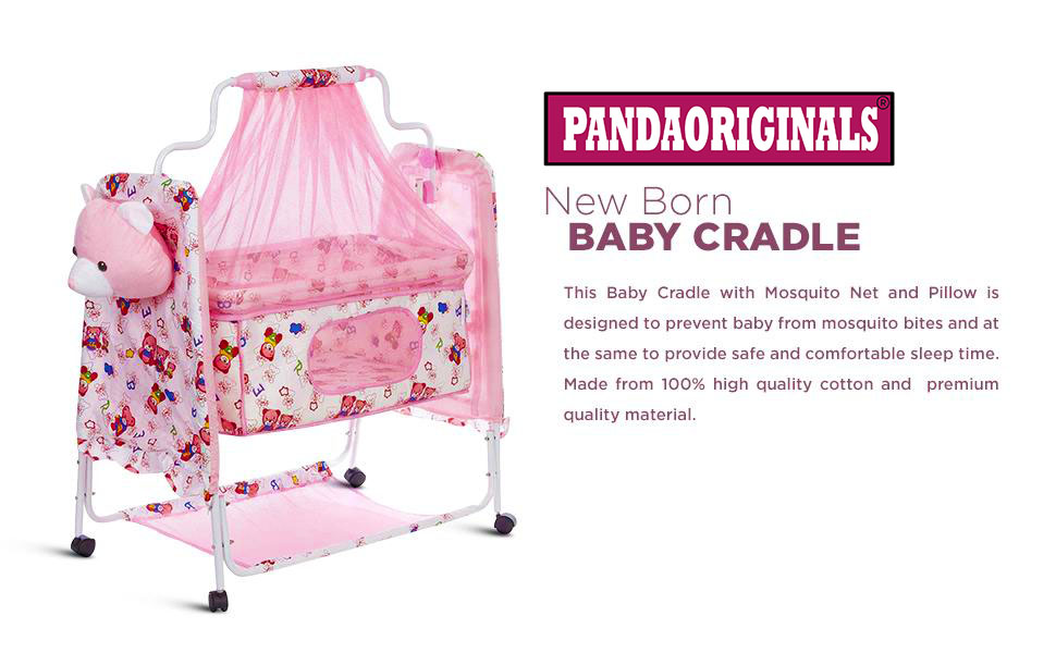 Buy PANDAORIGINALS Premium Baby Cradle/Cot/Crib with Mosquito Net