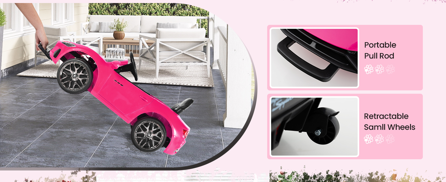 the retractable pull rod and built-in small wheels are convenient to carry