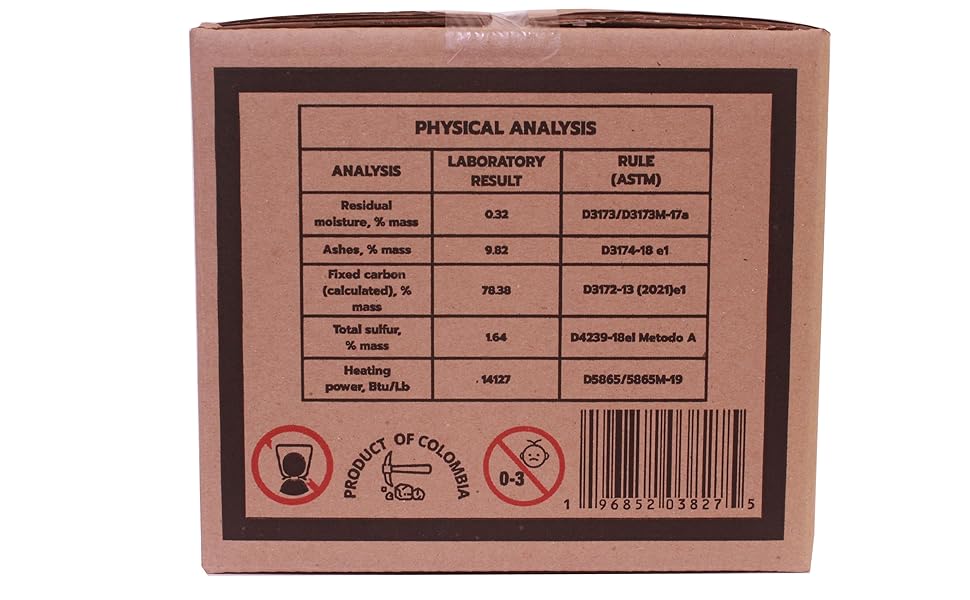 Mua Fuego Anthracite Nut Coal, Home Heating, Blacksmithing, Coal, 22 Pounds, from Colombia