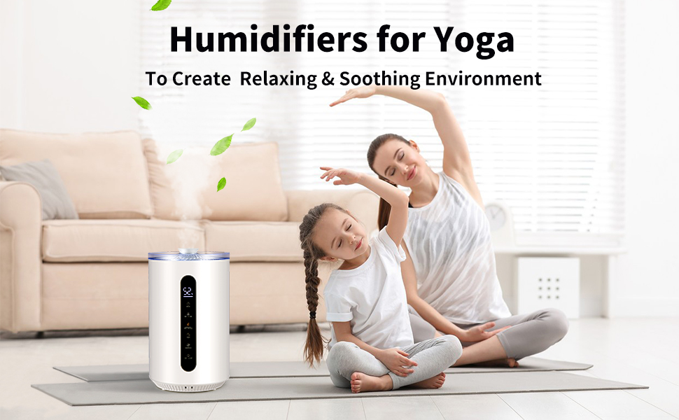 Tower Humidifiers for Large Room,Hioo 6.6L 1.74Gal Topfill