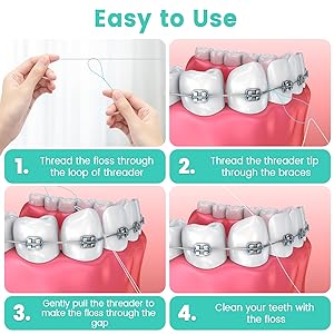 Amazon.com : Floss Threaders, 400 Count Threaders for flossing, Dental ...