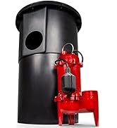 Red Lion RL-WCS50TA 115 Volt, 1/2 HP, 5600 GPH Automatic Sewage System with Cast Iron Pump and 18...