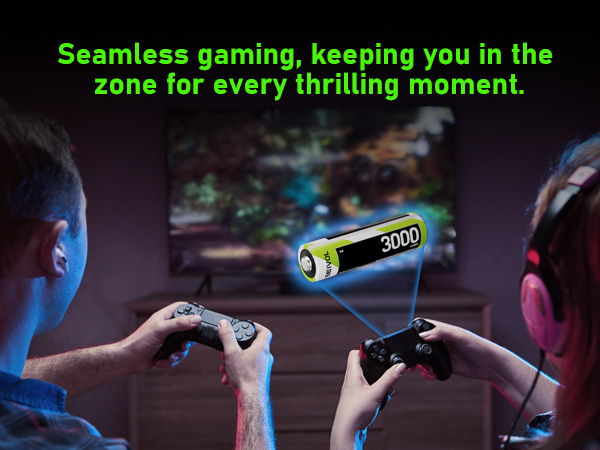 باتریهای لیتیوم-یونی قابل شارژ AA با طول عمر بالا 1.5 ولت 3000 میلیوات ساعت، بسته 8 تایی به همراه شارژر داخلی