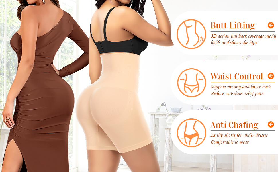 Tummy Control Shapewear Panties for Women High Waisted Body Shaper Slimming Shapewear Underwear