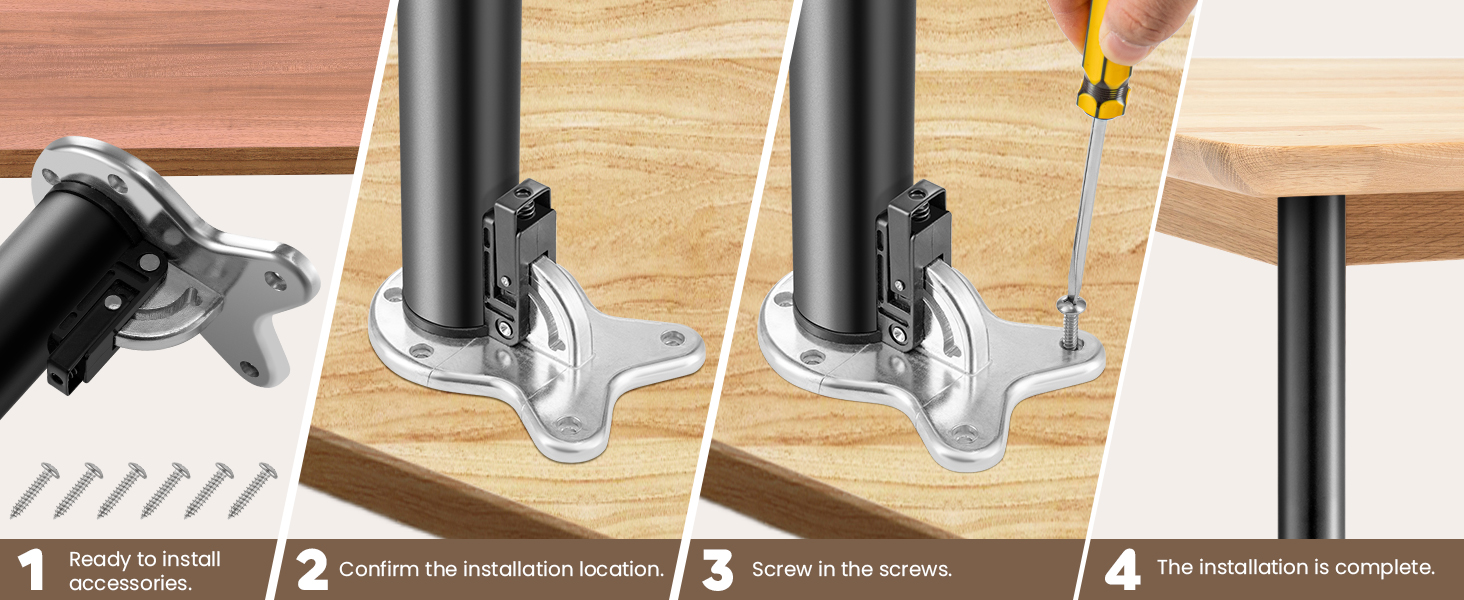 Toemics Table Legs 2 Pack Breakfast Bar Leg Adjustable Metal Table Legs