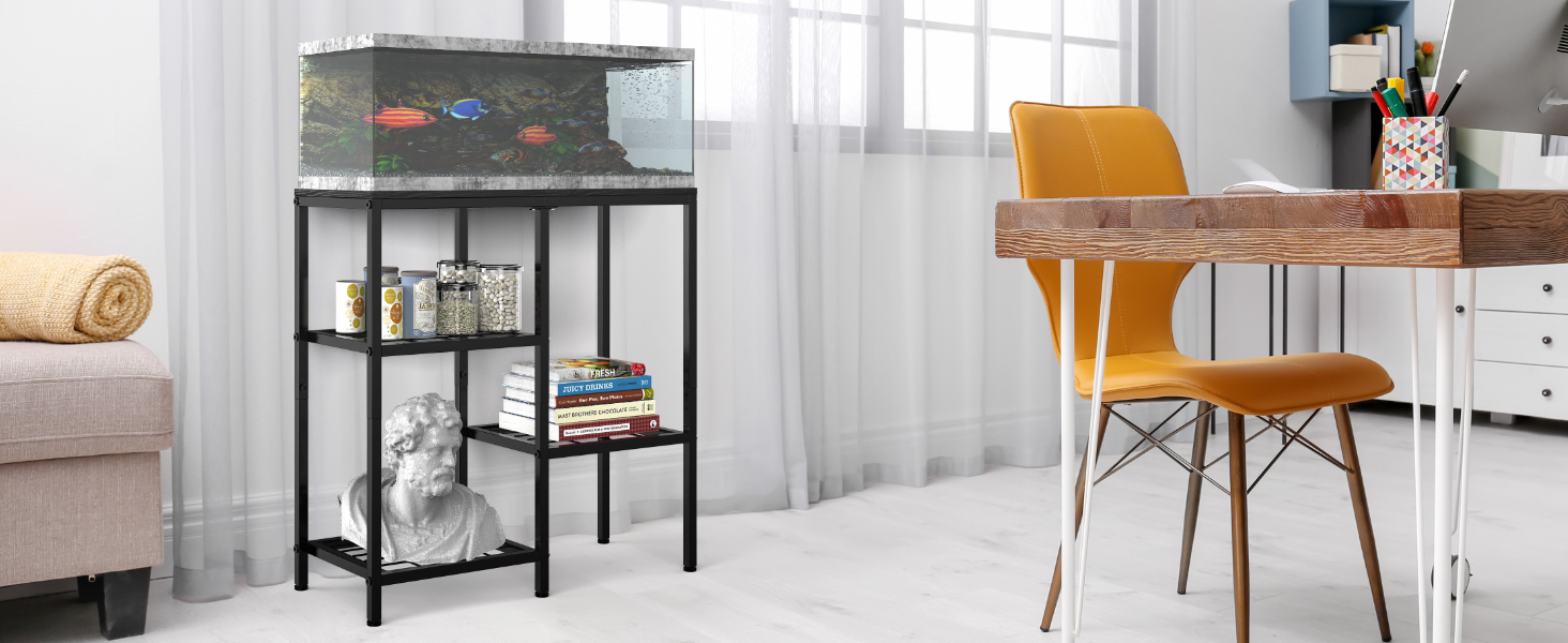 YBING 20 Gallon Fish Tank Stand, 3 Tier Metal Aquarium