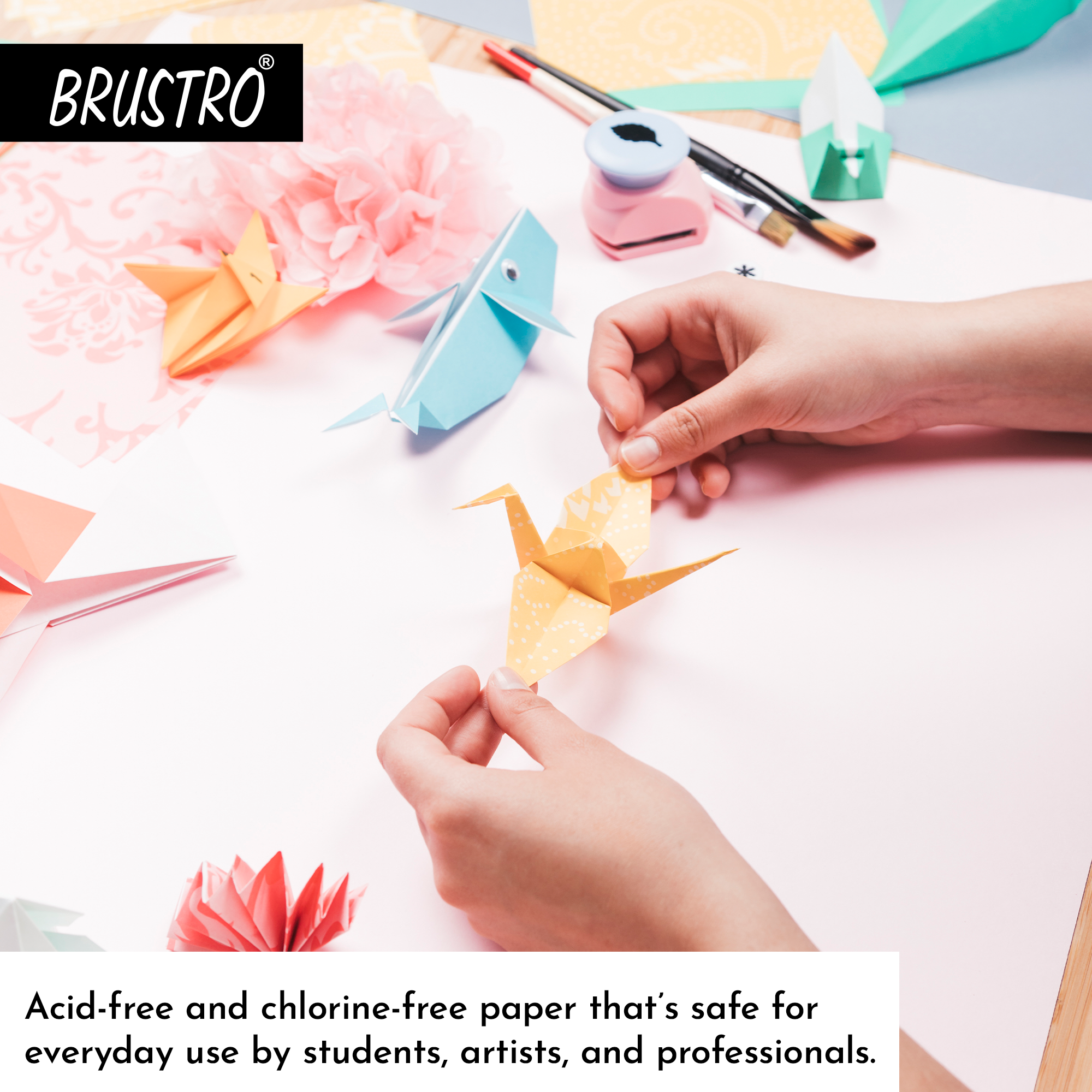 BRUSTRO Craft Paper - 40 A4 Sheets, 10 Colors -13 BRUSTRO Craft Paper - 40 A4 Sheets, 10 Colors -13