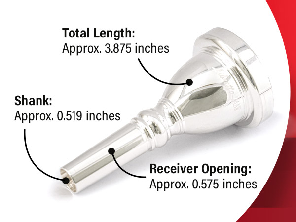 Amazon.com: Libretto 24AW Tuba Mouthpiece, 2μm Silver Plated