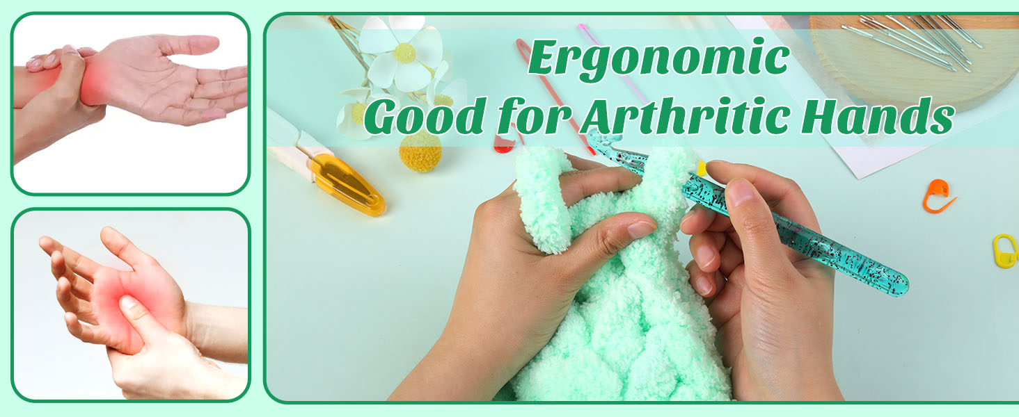 Qmnnma 5 Large Crochet Hooks, 12mm25mm Crochet Hooks