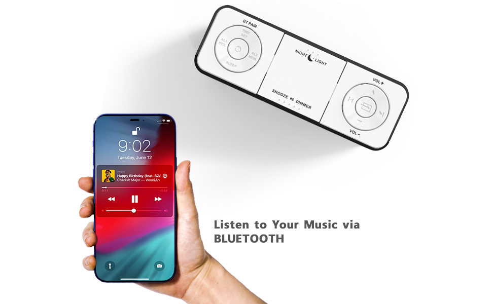 Amazon.co.jp: 目覚まし時計 FMラジオ デジタル ダブル アラーム