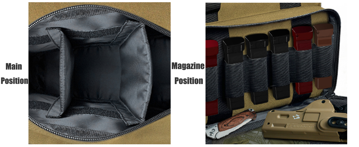 PROFOCUS Range Bag Dual Pistol Revolver Bag Gun Carrying