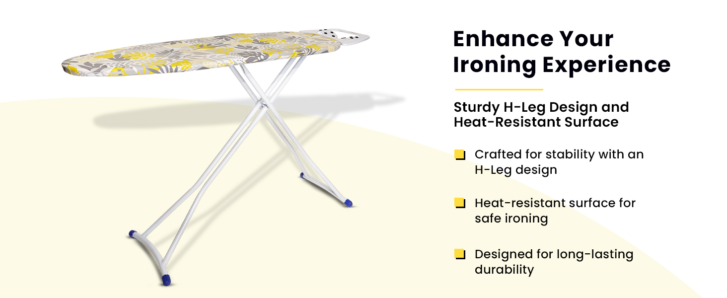 Seville,Stylish Floral ironboard,3 leg Ironboard,Anti-slip feet