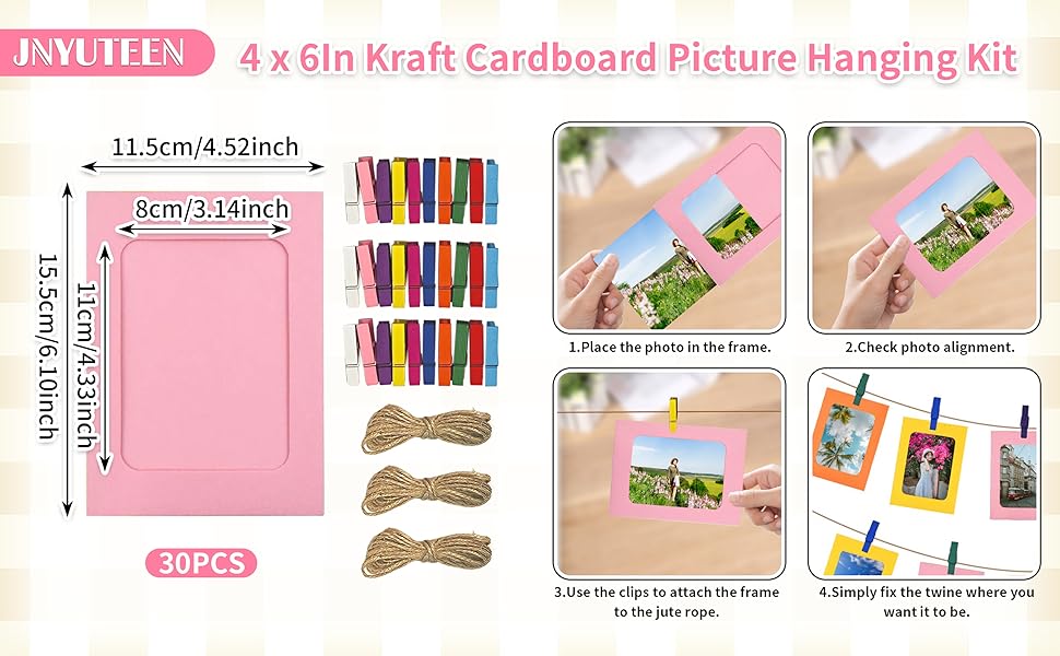 JNYUTEEN 11.5 x 15.5cm Paper Photo Frame, 30 Pack Paper