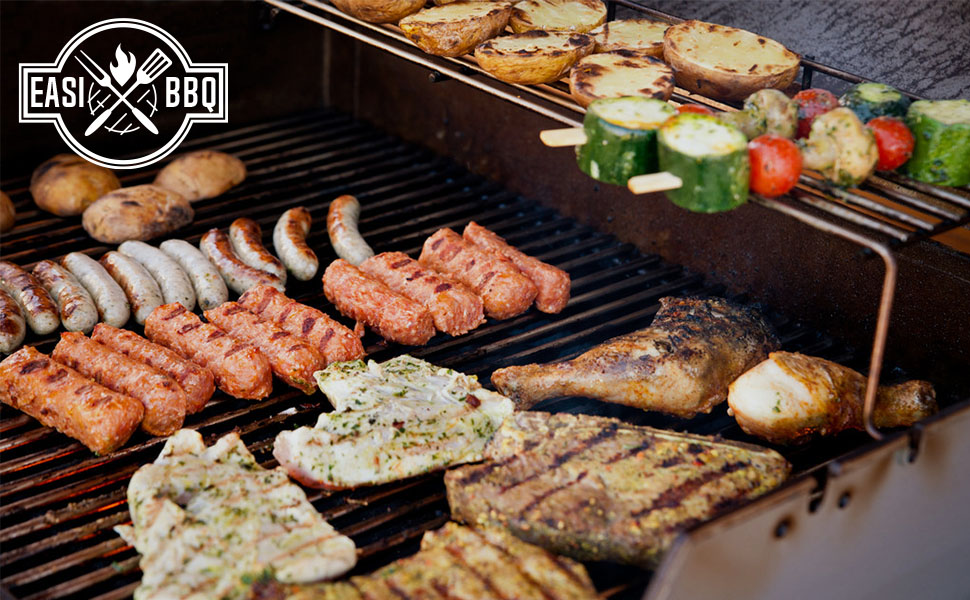 EasiBBQ Rejillas de hierro fundido para Charbroil 463642316