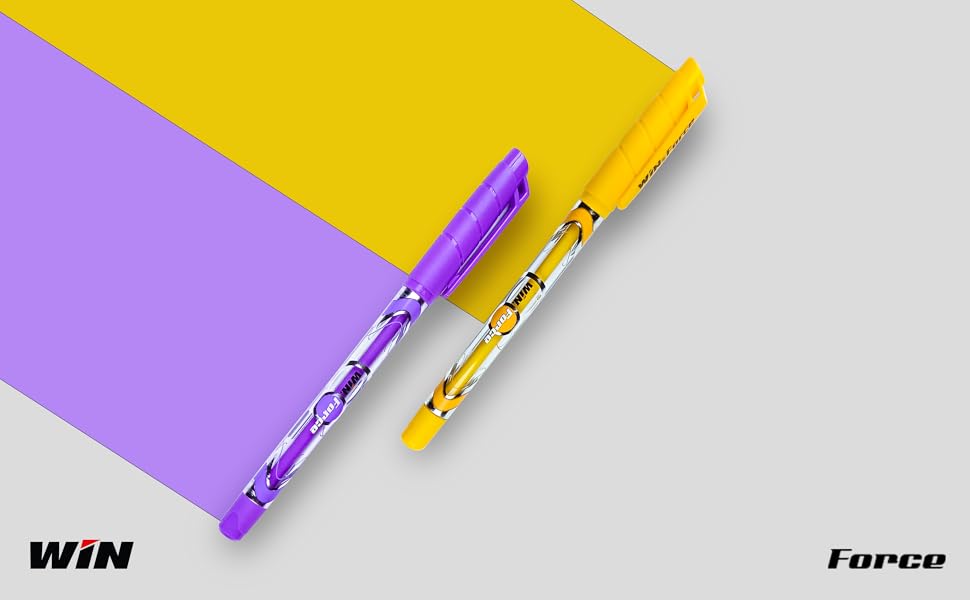 Win Force Ball Pens 20 Blue Ink Ball Pens 0.7 mm tip for Precision Writing Ergonomic Grip