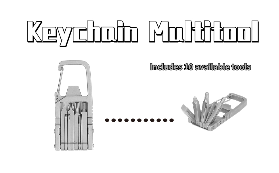 Keychain Multitool, 12 in 1 Folding Multi Tool, Tool Set with