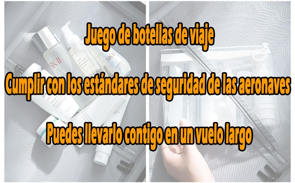 Juego de botellas de viaje