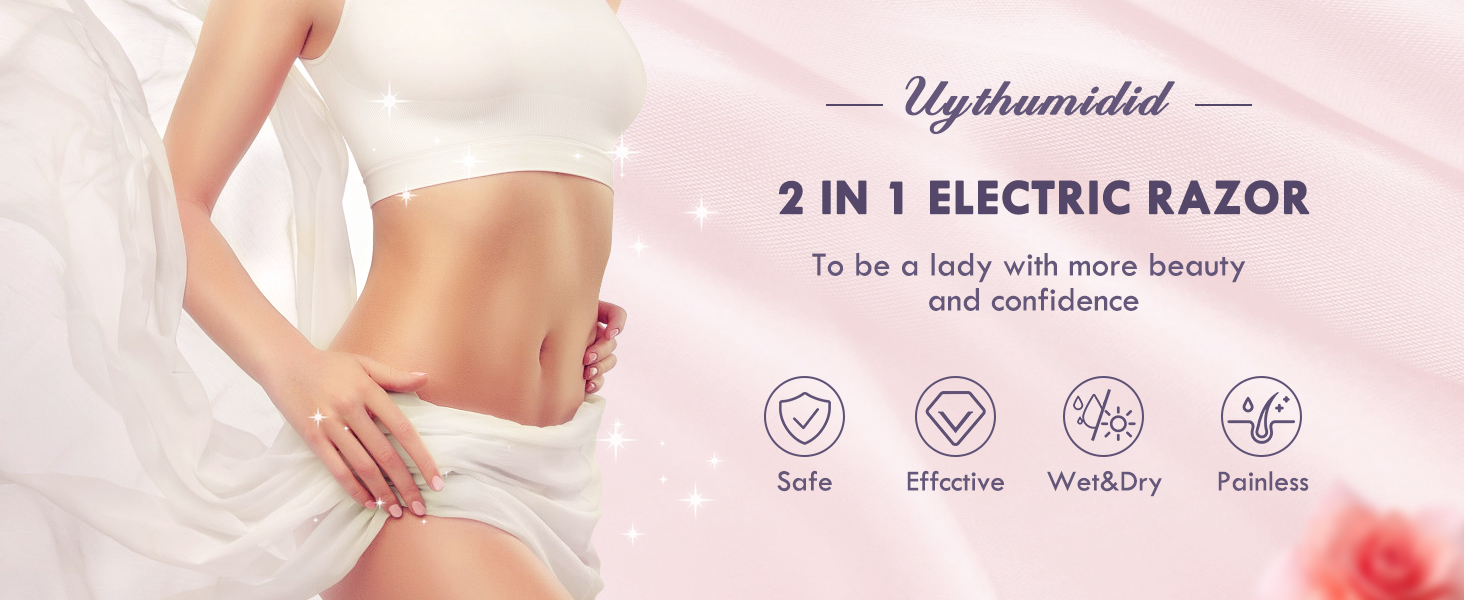 Electric razor for women body shaver kit