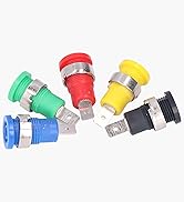5 Paar 4 Mm Return Type Sicherheits-Bananensteckdose, Polklemme Aus Vernickeltem