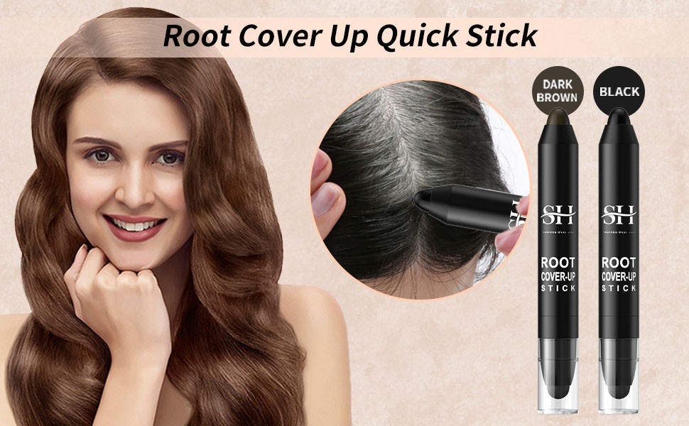 Root Touch Up Dark Brown,gowwim Root Cover Up Quick Stick