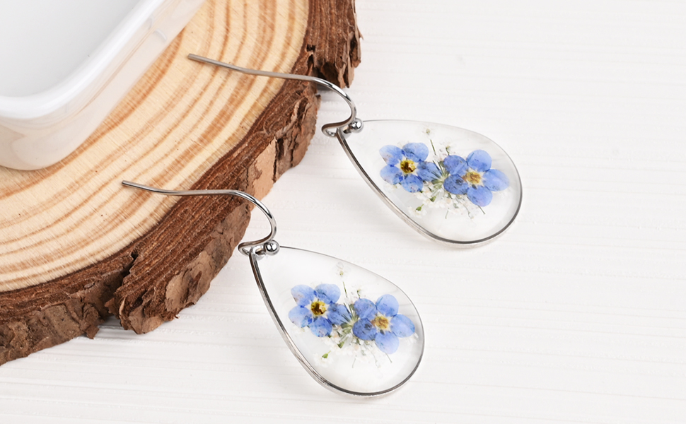 Pressed Flower Earrings