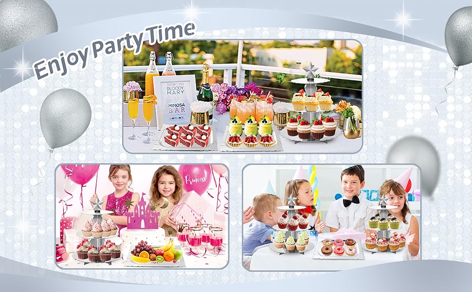 5 Pieces Dessert Table Display Set, DAFURIET Cupcake Stand