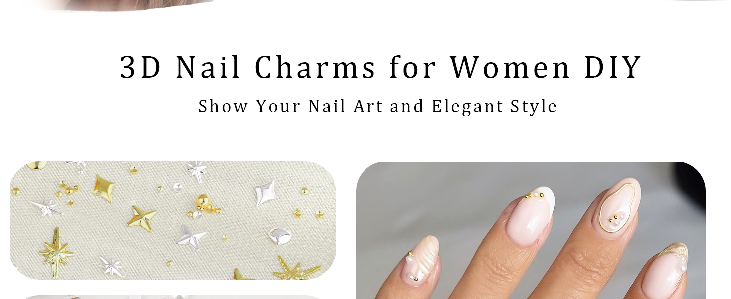 nail charms and gems