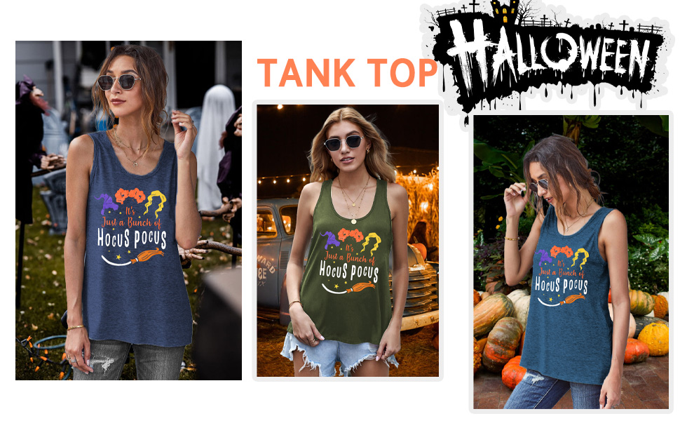 halloween Sleeveless loose tshirt