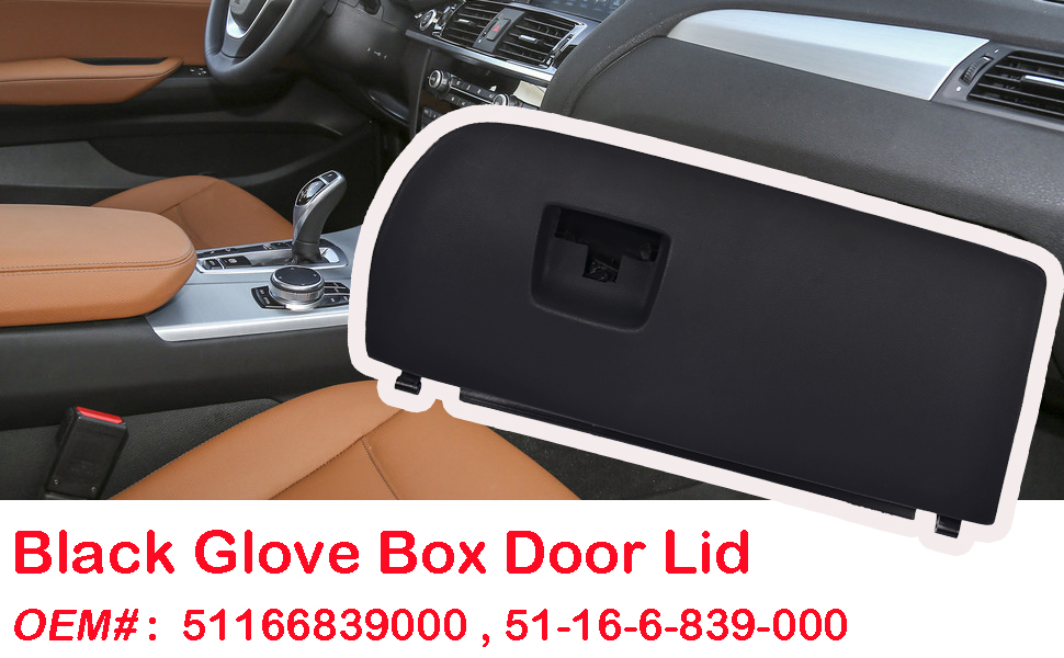 Getfarway Black Glove Box Door Lid Cover 51166839000 5116