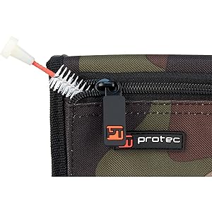 nylon mouthpiece pouch with brush in front pocket