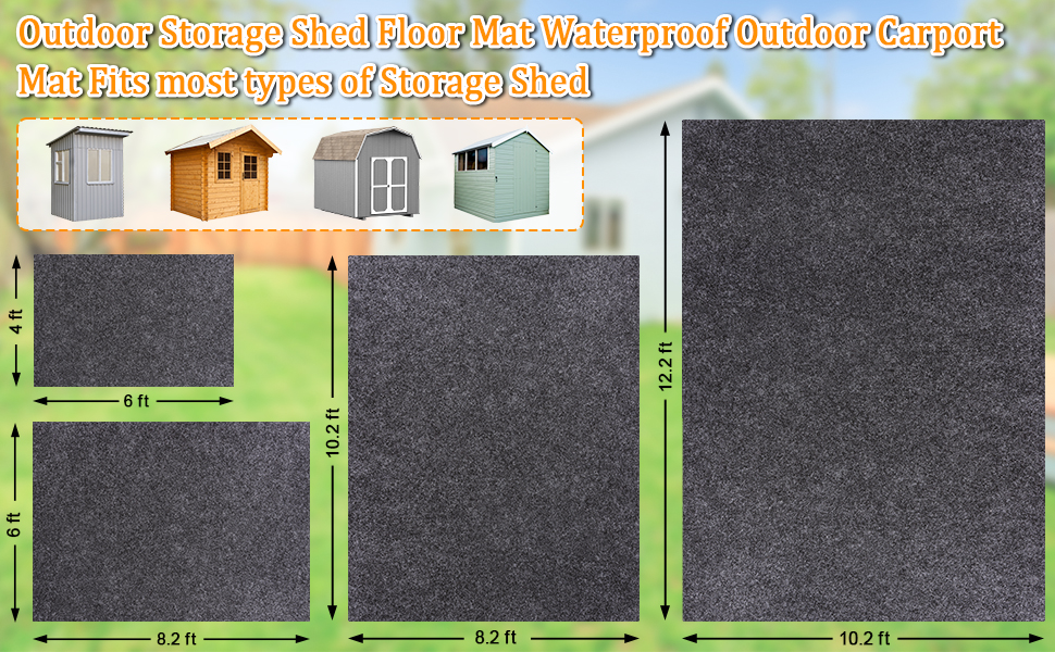 Outdoor Storage Shed Floor Mat Waterproof