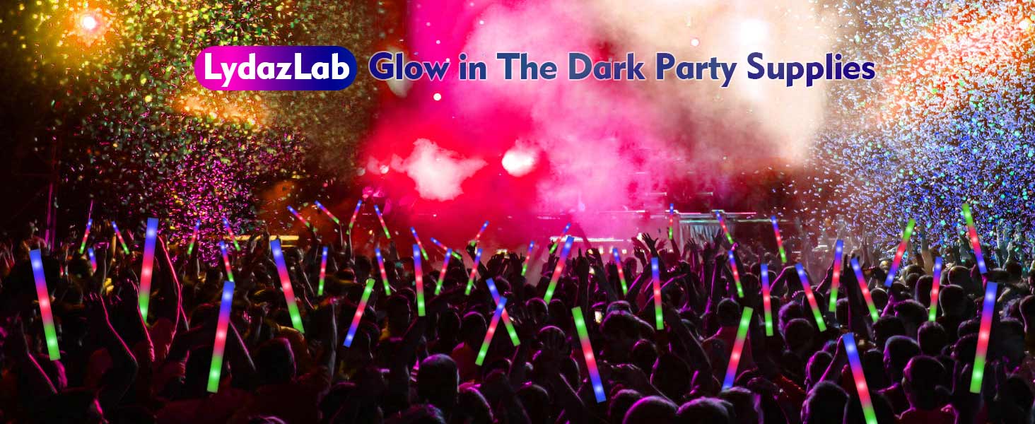 Lydazlab Foam Glow Sticks Bulk Party Pack, 38PCS Halloween