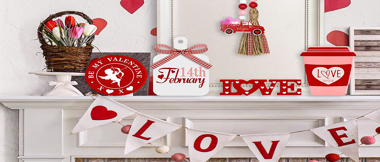 RABUSOFA Lumbar Valentines Day Pillow Covers 12x20 Set of 1