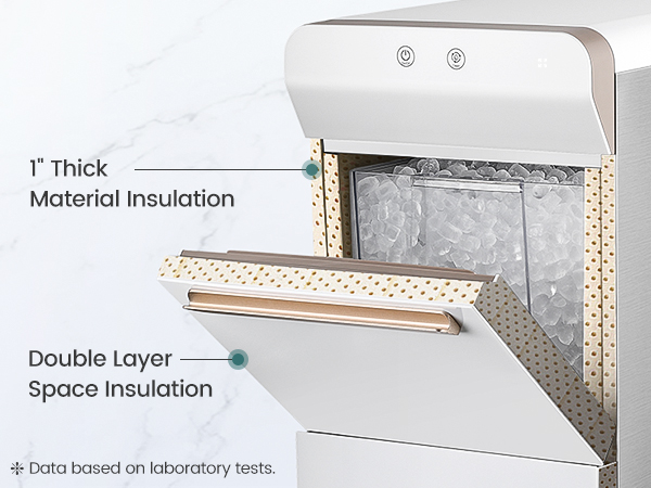 Up to 85% ice can be kept after 12 hours with this enhanced insulation