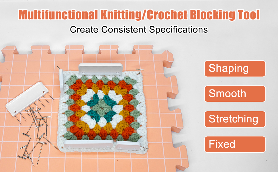 9 PCS Blocking Mats for Knitting, 0.75in Extra Thick