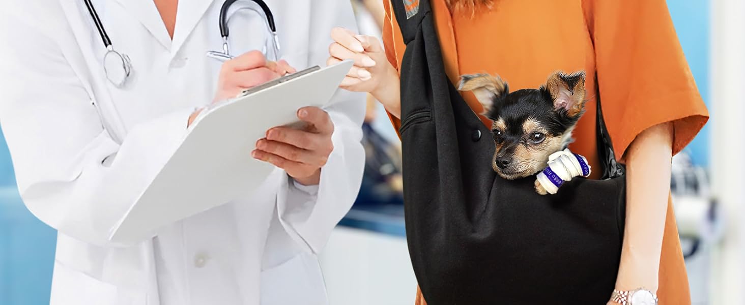 Dog cat pet carrier sling vet papoose blind aging injured chest strollers wrap travel doggy puppy