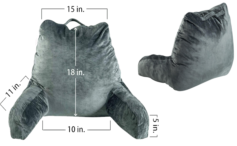 PrimeCables Reading Pillow Comfort Memory Foam, Fabric Handle, 18x15 inch Soft Bed Pillow for