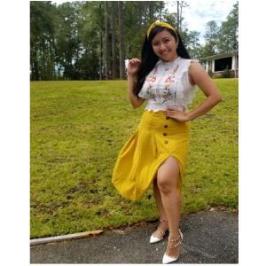 Floerns Women's Mock Neck Guipure Lace Trim Embroidery Blouse Tops