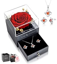Amazon｜プリザーブドフラワー ネックレス レディース ピアス