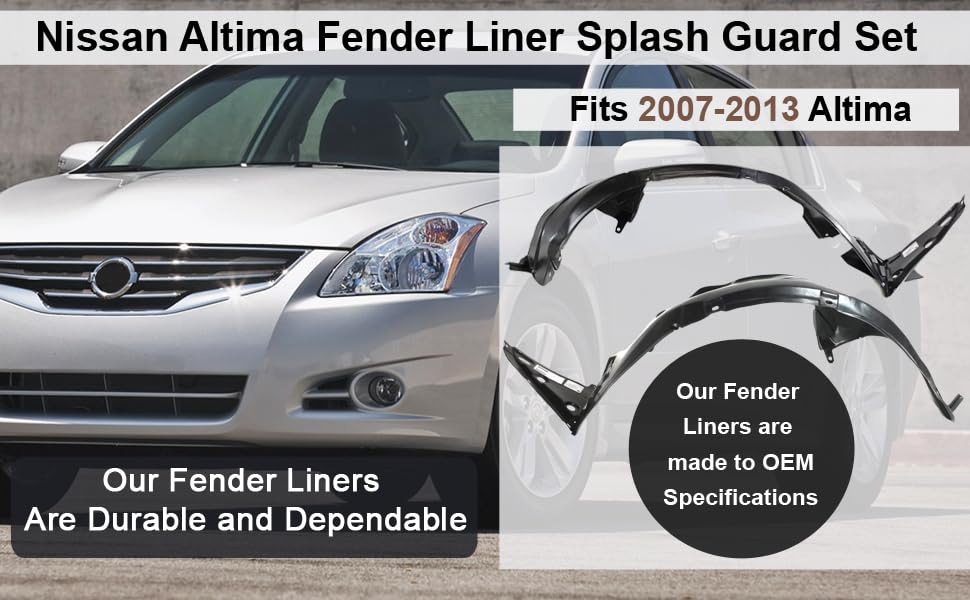 Amazon.com: Parts N Go 2007-2013 Altima Front Fender Liner