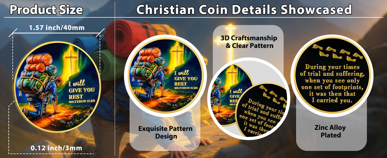 religious challenge coin for men women