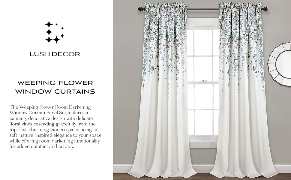 Lush Decor シアーカーテン Lush Decor シアーカーテン ブルー（青）系 LUSH DECOR(ラッシュ