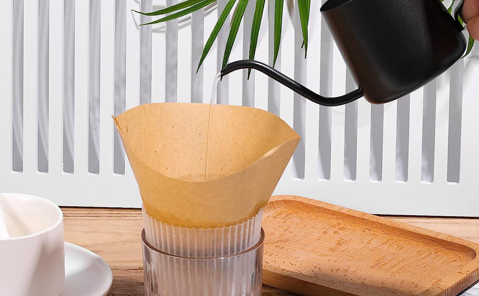 100pcs Unbleached Coffee Filters, V60conical Coffee Filters Disposable