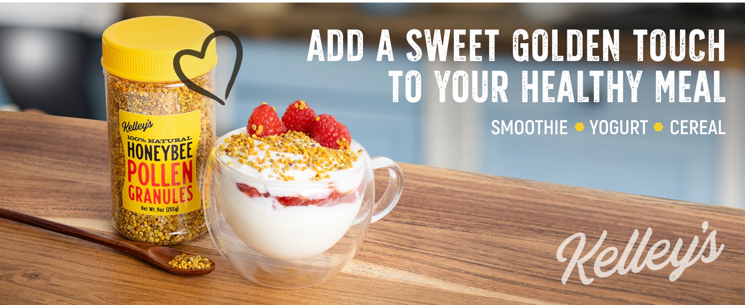 Kelley’s Bee Pollen, 9 oz 100 Raw Bee Pollen Granules
