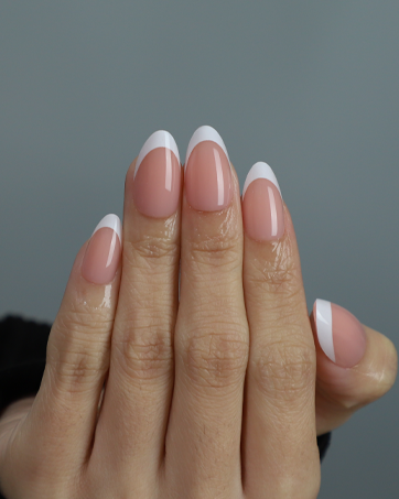 french almond press on nails for women