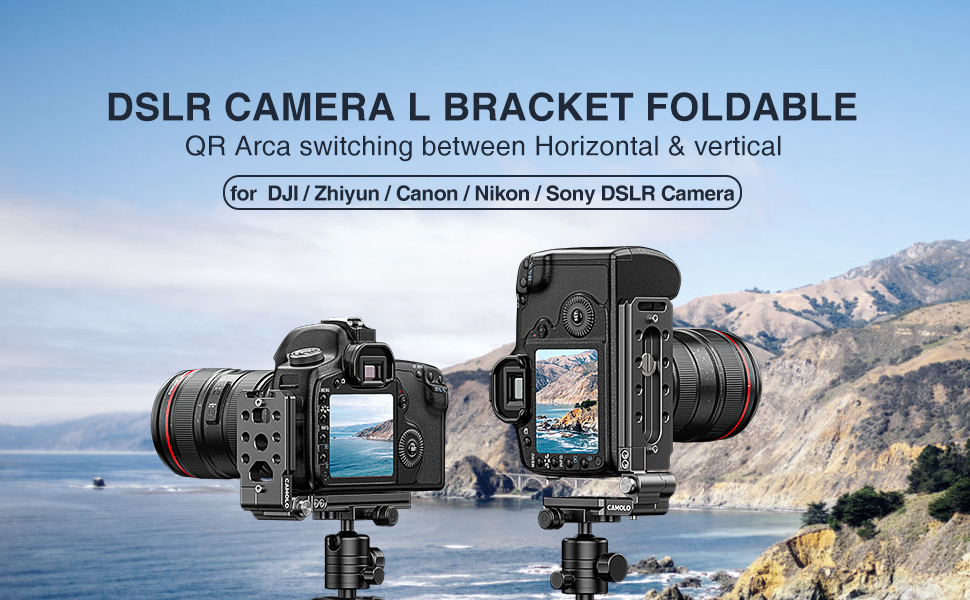 DSLR CAMERA L BRACKET FOLDABLE QR Arca switching vertical for  DSLR Camera